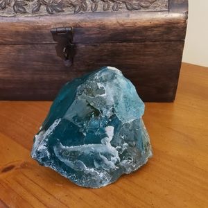 Glass pieces from ground of old glass factory